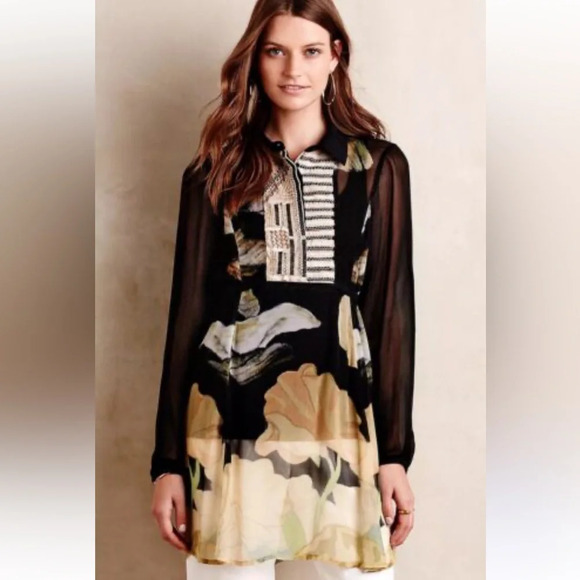Anthropologie blank London blouse silk size XS - Picture 1 of 6